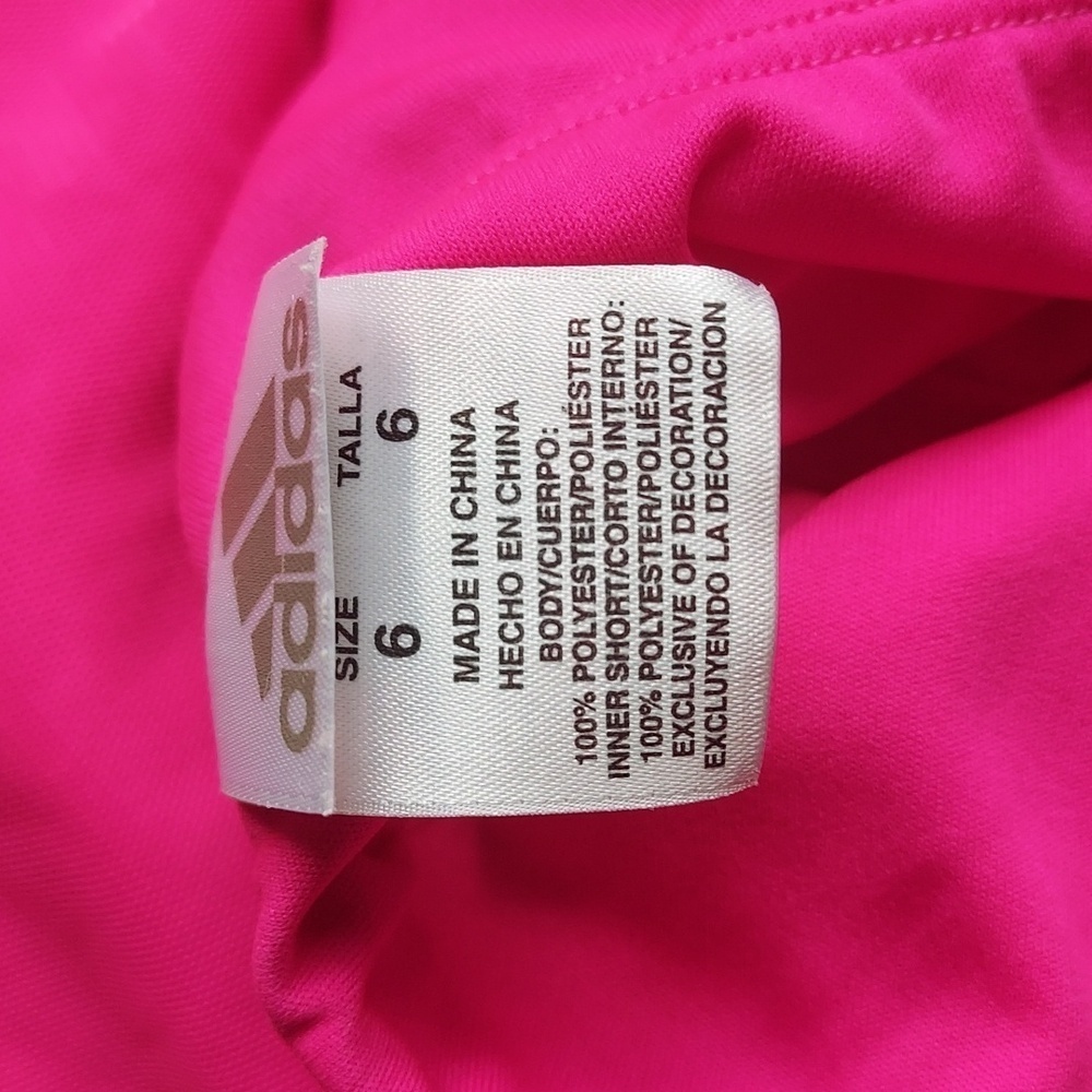 adidas Girls Hot Pink Athletic Skort - Picture 4 of 6